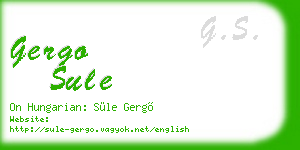 gergo sule business card