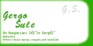 gergo sule business card